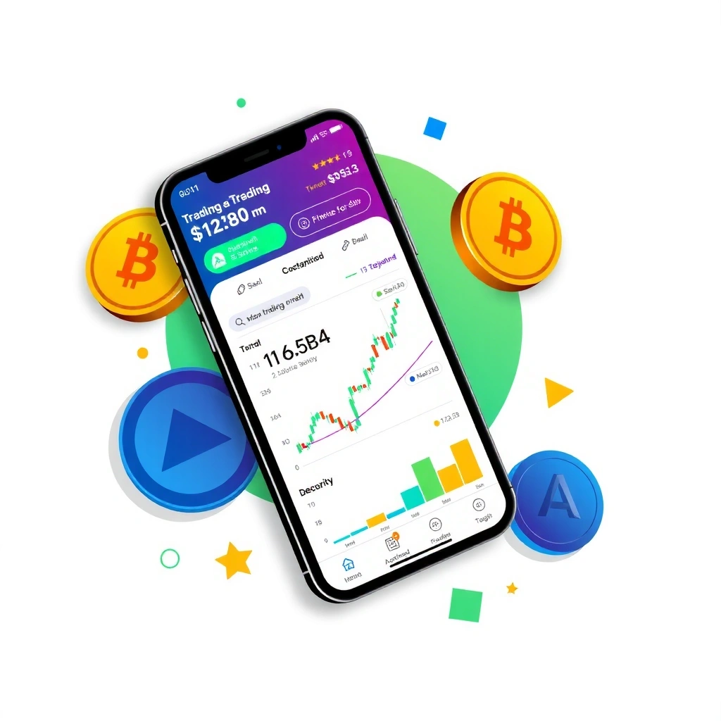 Combined gaming and trading app interface